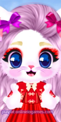 play Cute Cat and Rabbit Holiday Dress Up online